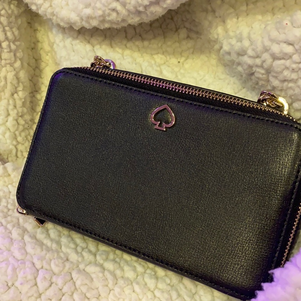 Kate Spade Black Adel Double Zip Crossbody Purse